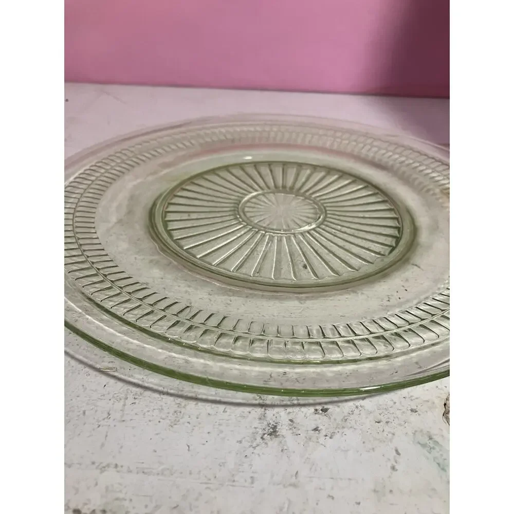 Uranium Depression Glass Plates Lot of 13